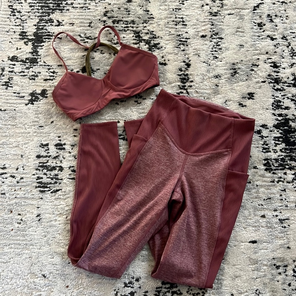 North Face sports bra and leggings